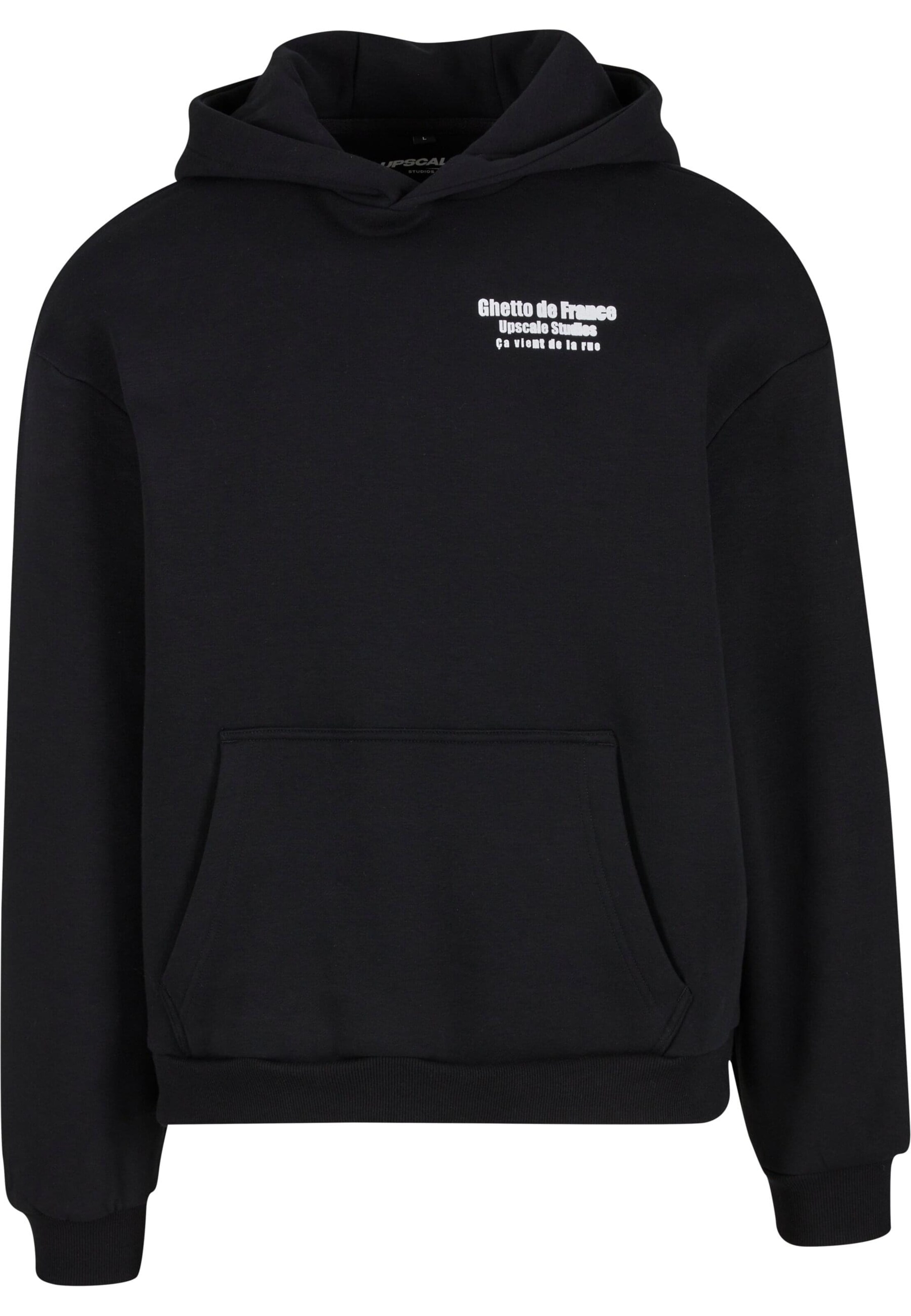 Felpa 'Ghetto De France' di MT Upscale in nero: frontale