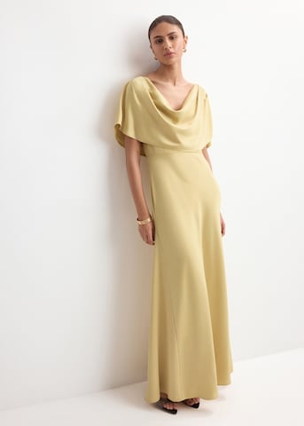 MANGO Evening Dress in Yellow: front