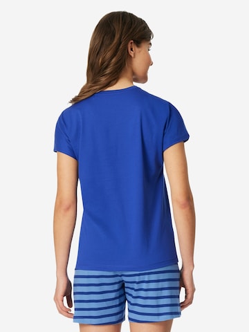SCHIESSER Pyjama 'Casual Essentials' in Blau