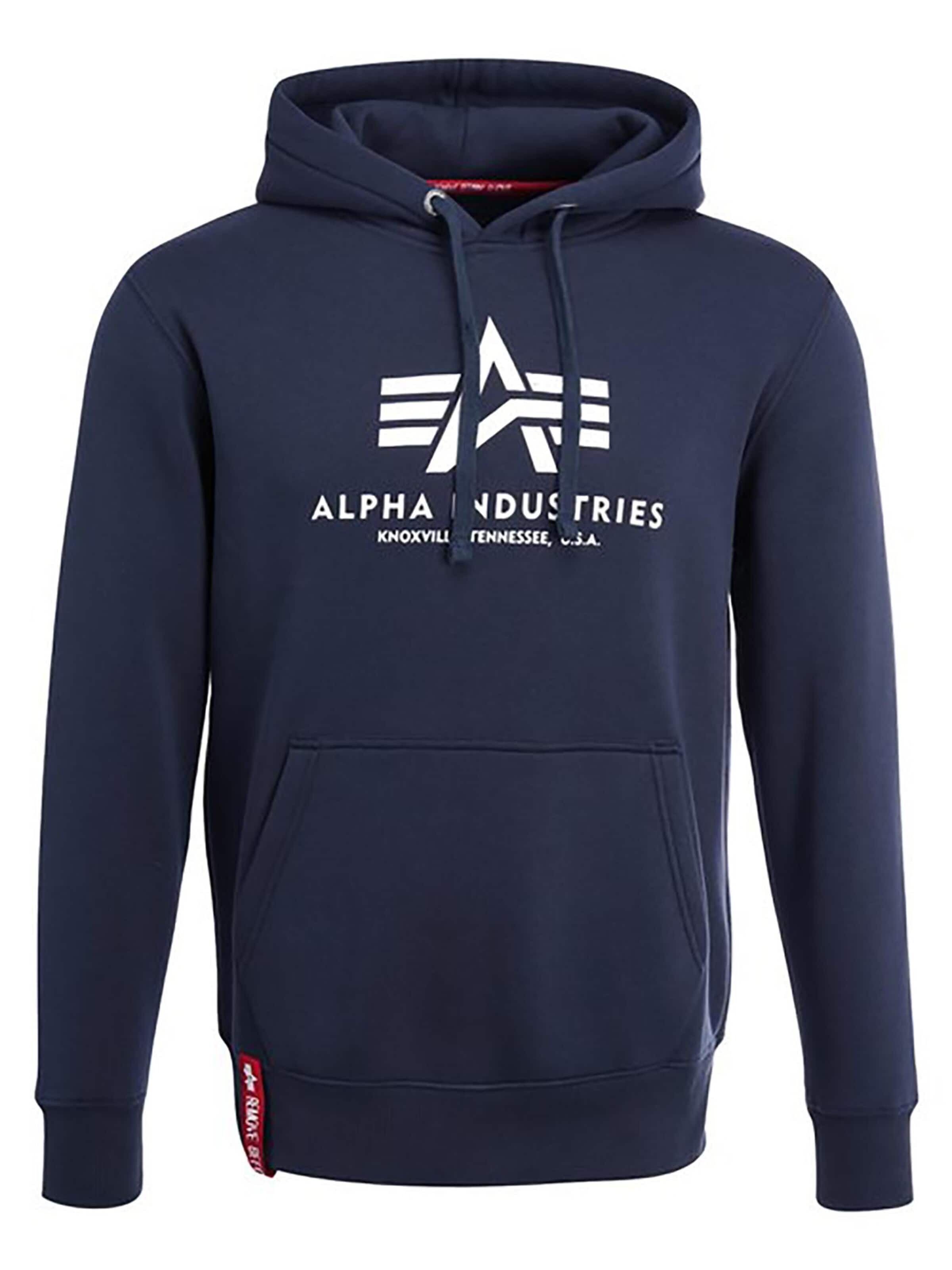 ALPHA INDUSTRIESSweater majica 'Basic' - plava boja: prednji dio
