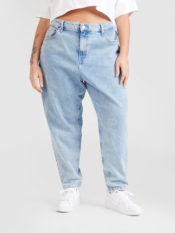 Tommy Jeans Curve Regularen Kavbojke 'MOM CURVE' | modra barva: sprednja stran