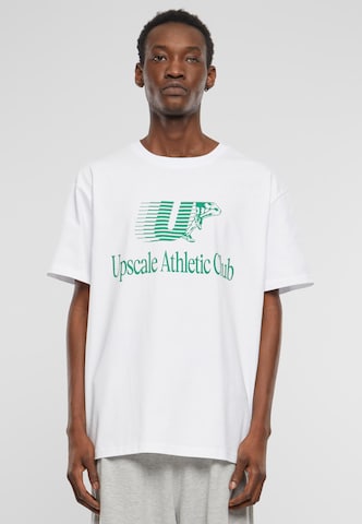 T-Shirt 'Athletic Club' MT Upscale en blanc : devant