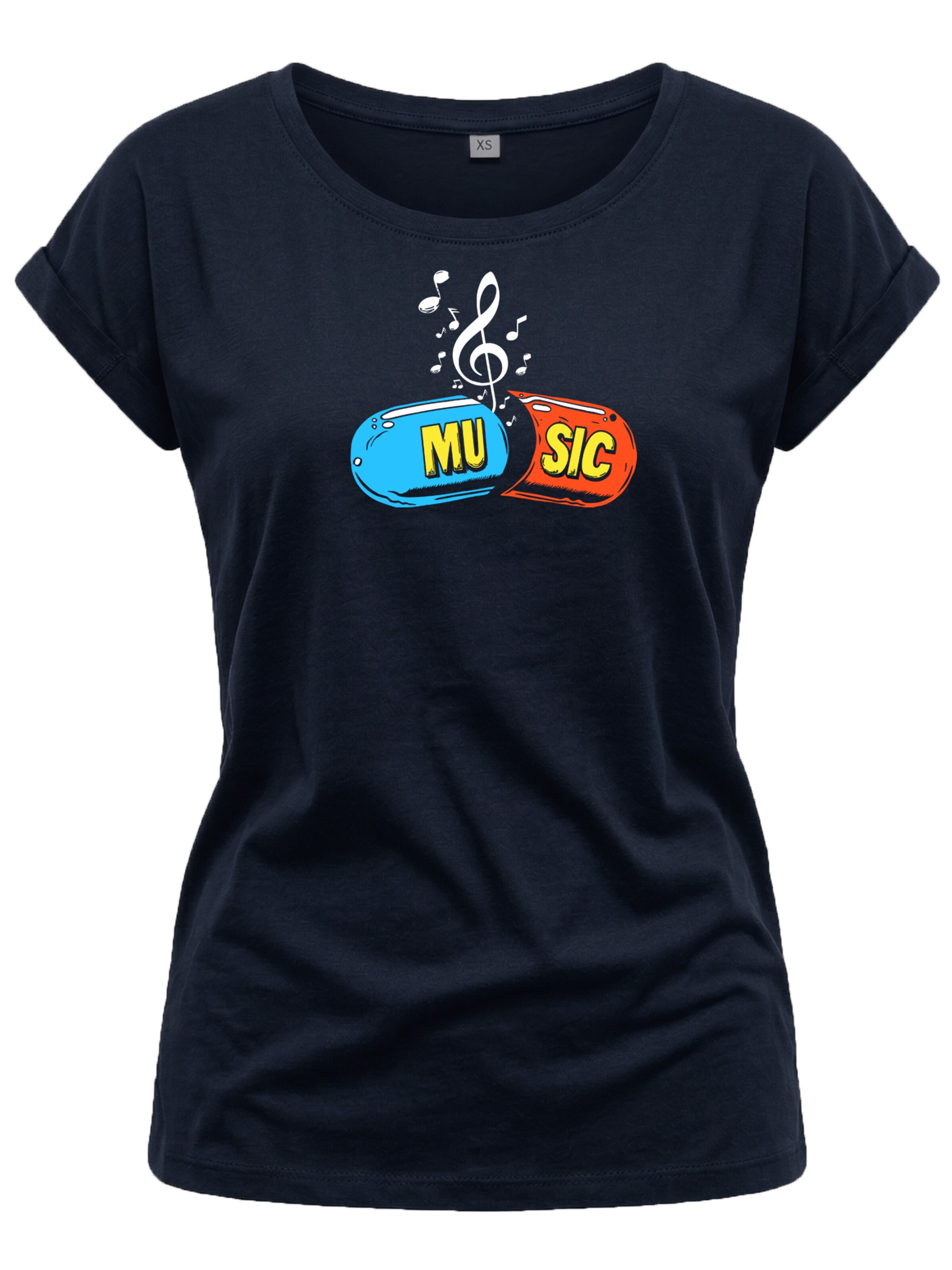 MAKAYA Shirt 'Music Pill' in Blue