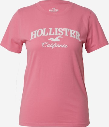 T-shirt HOLLISTER en rose : devant