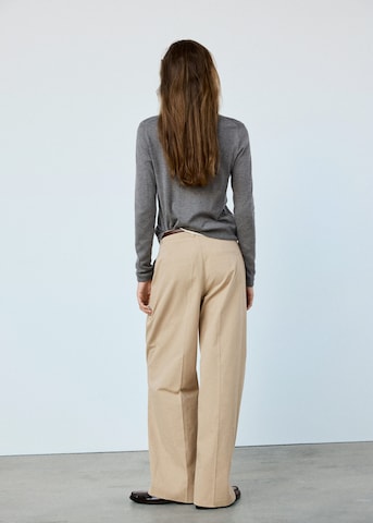 MANGO Gebreid vest 'LUCCA' in Grijs
