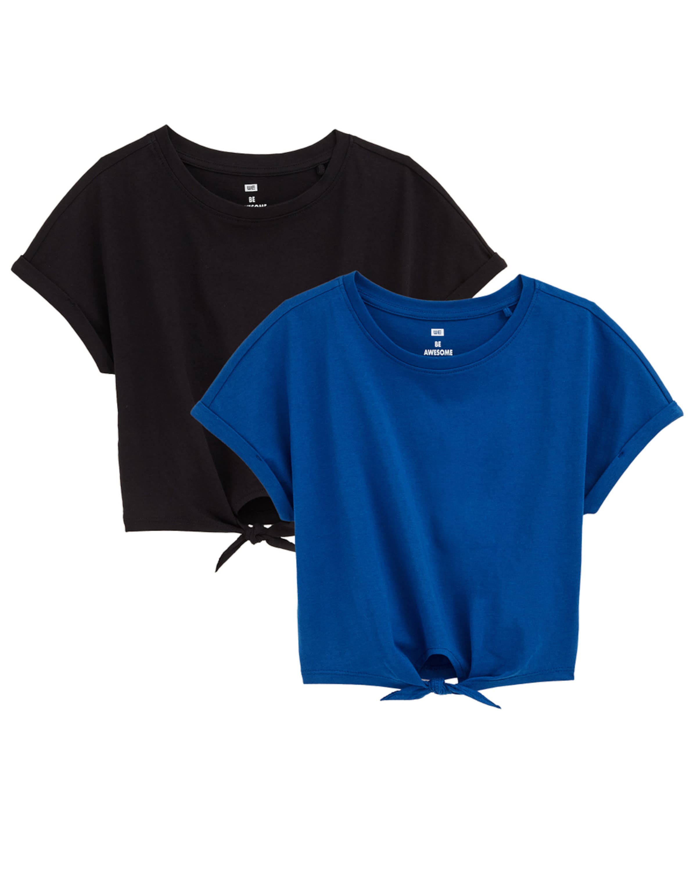 T-Shirt WE Fashion en bleu : devant