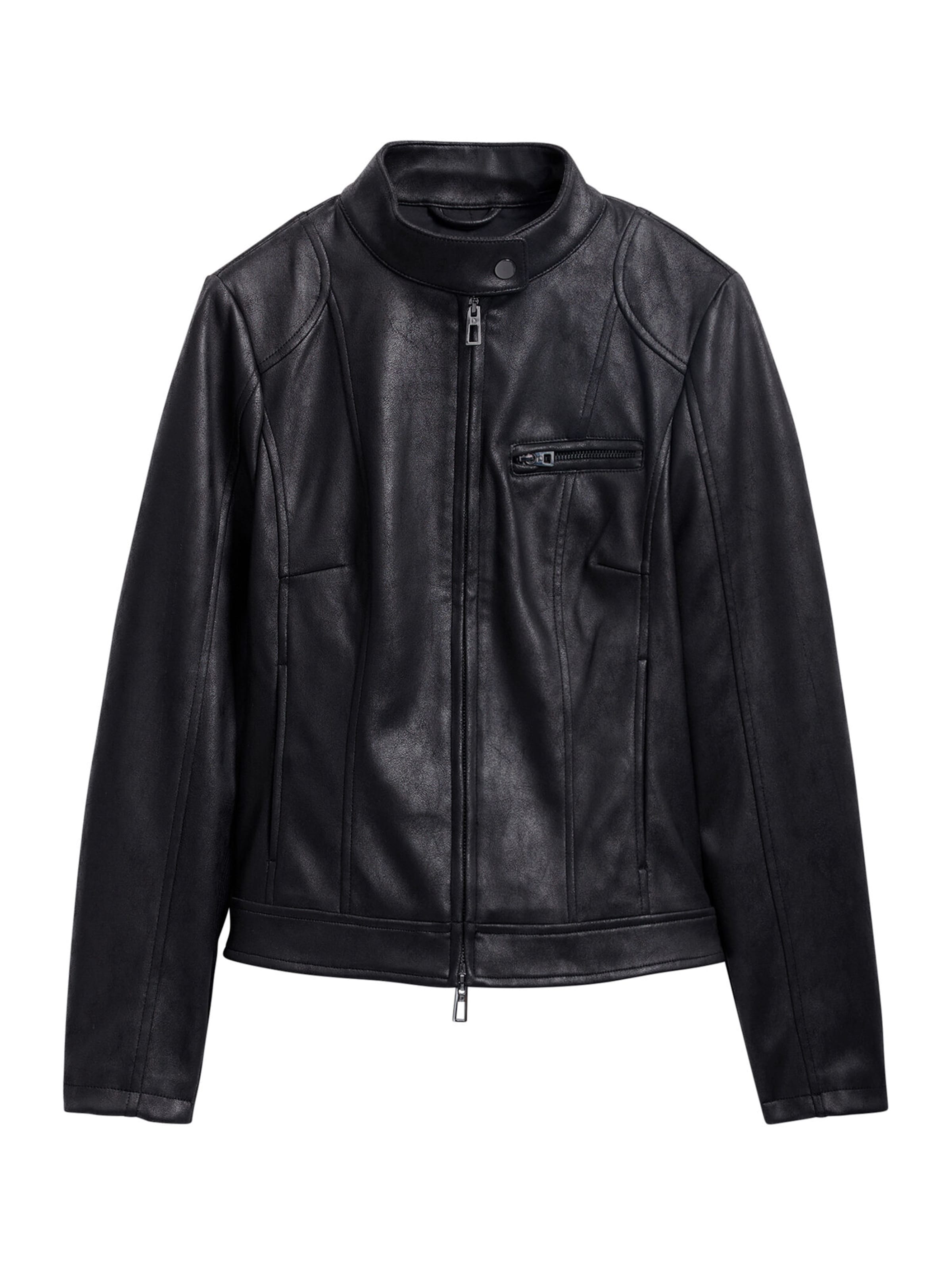 Desigual Φθινοπωρινό και ανοιξιάτικο μπουφάν σε μαύρο: μπροστά