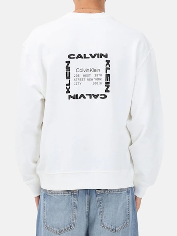 Sweat-shirt 'CALVIN KLEIN FELPA FELPA' Calvin Klein en blanc