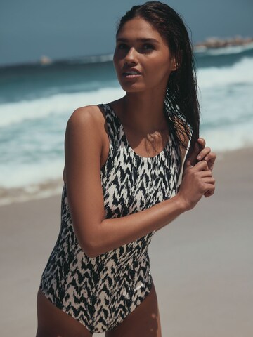 Next High neck Badeanzug in Mischfarben