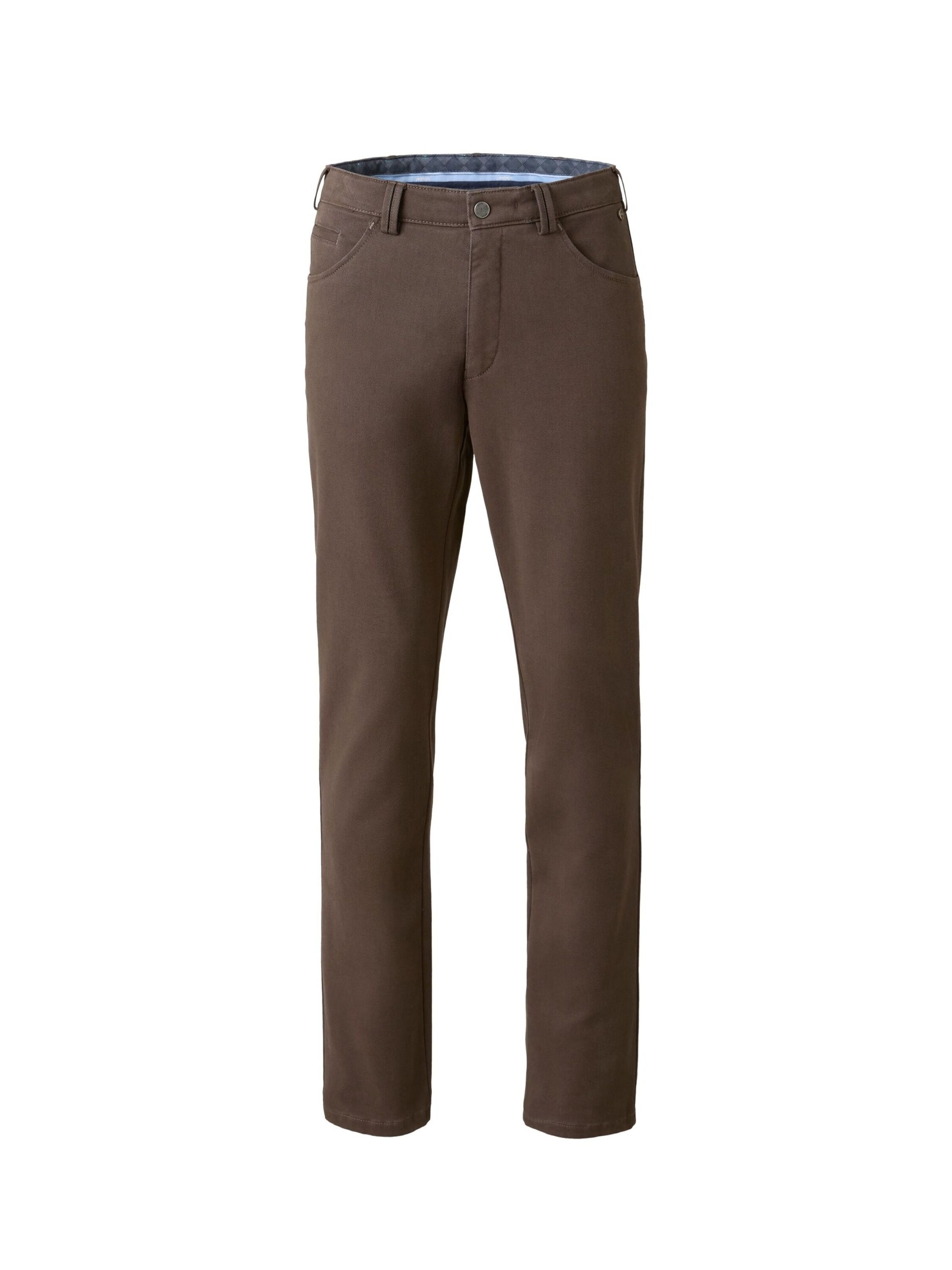 MEYER Chino Pants in Brown: front