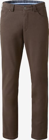 Pantalon chino MEYER en marron : devant
