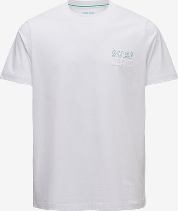 T-Shirt Salsa Jeans en blanc : devant