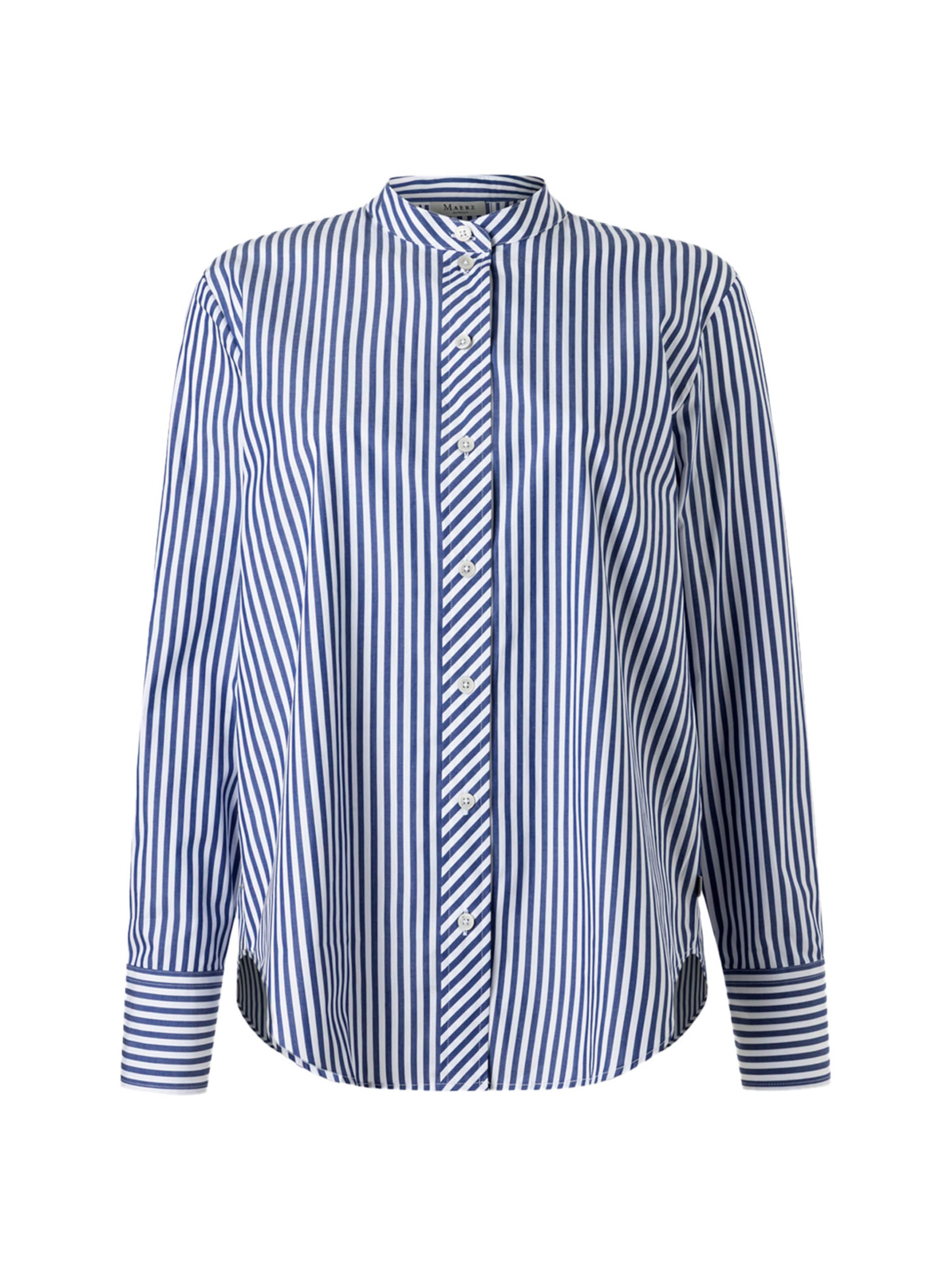 MAERZ Muenchen Langarmbluse ' 192701 ' in Blau: Vorderseite