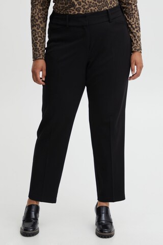 Fransa Regular Pantalon 'Nola' in Zwart: voorkant