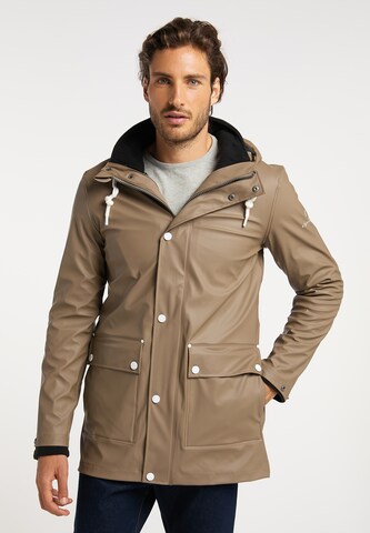 DreiMaster Maritim Between-seasons parka in Brown: front