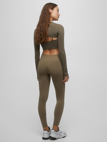 Pull&Bear Skinny Leggings in Green