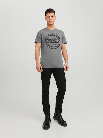 T-Shirt 'JEANS' JACK & JONES en gris