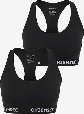 CHIEMSEE Sports Bra in Black: front