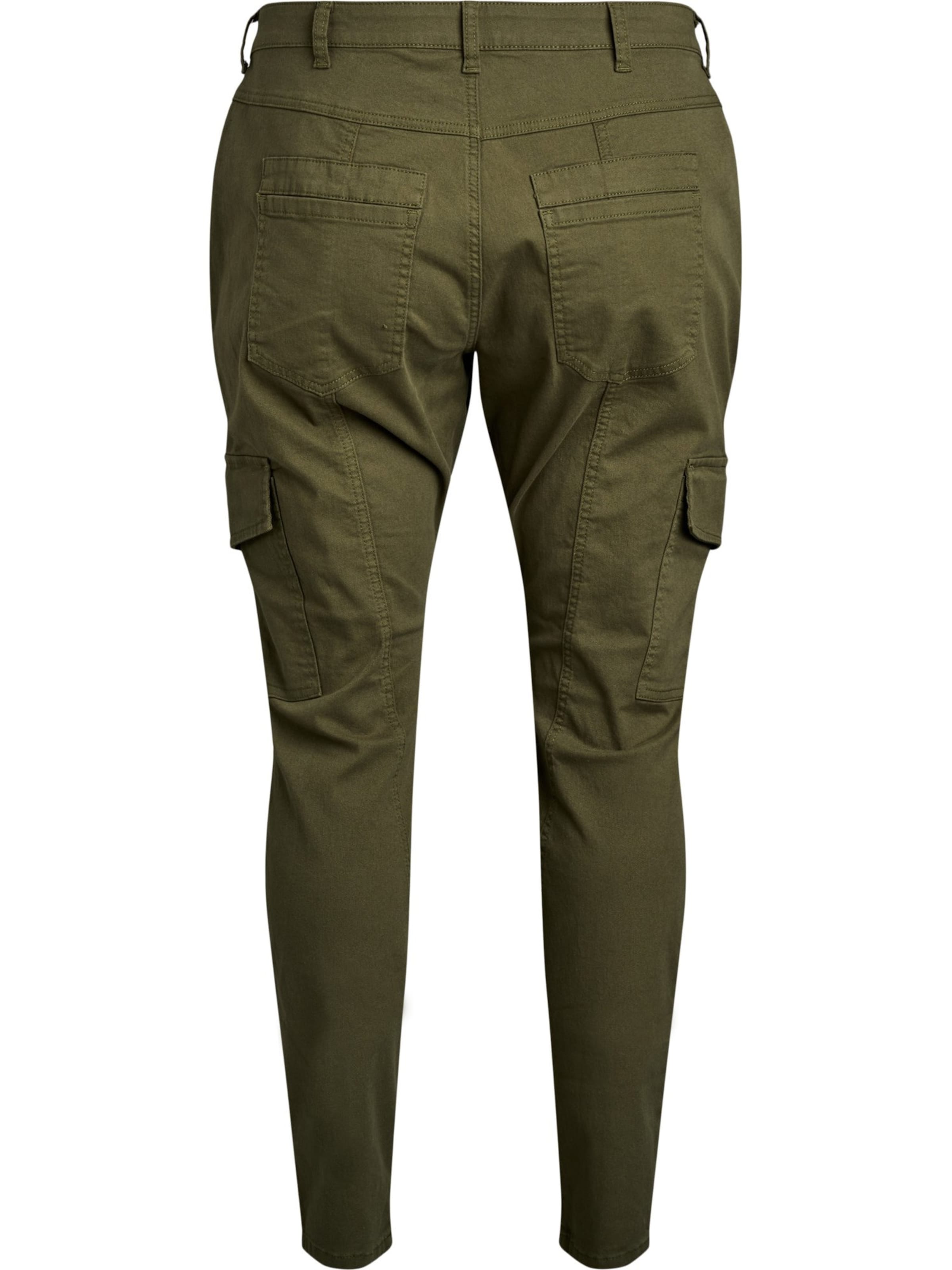 Zizzi Дънки Tapered Leg Карго панталон 'JSEA' в зелено