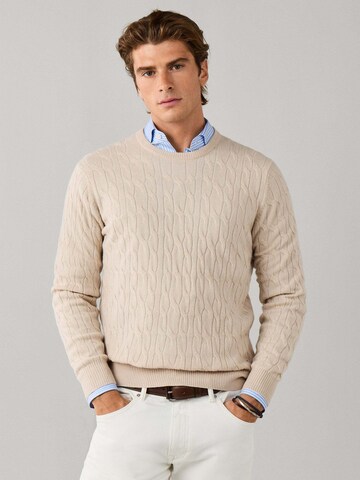 Pullover di Hackett London in beige: frontale