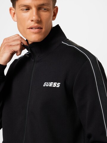 GUESS - Casaco de treino em moletão 'Mickey' em preto