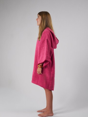 Pacifique Sud Bathrobe 'Poncho Surf' in Pink