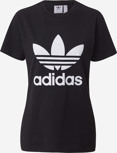 ADIDAS ORIGINALS T-shirt 'Adicolor Classics Trefoil' en noir / blanc, Vue avec produit