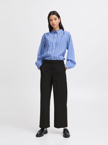 b.young Loosefit Chino ' BYDANTA WIDE LEG PANTS 2 CROPPED ' in Zwart