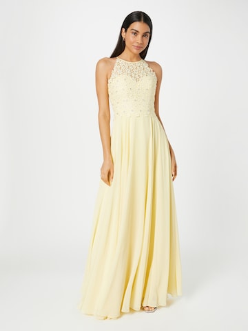 LUXUAR - Vestido de noche en amarillo: frente