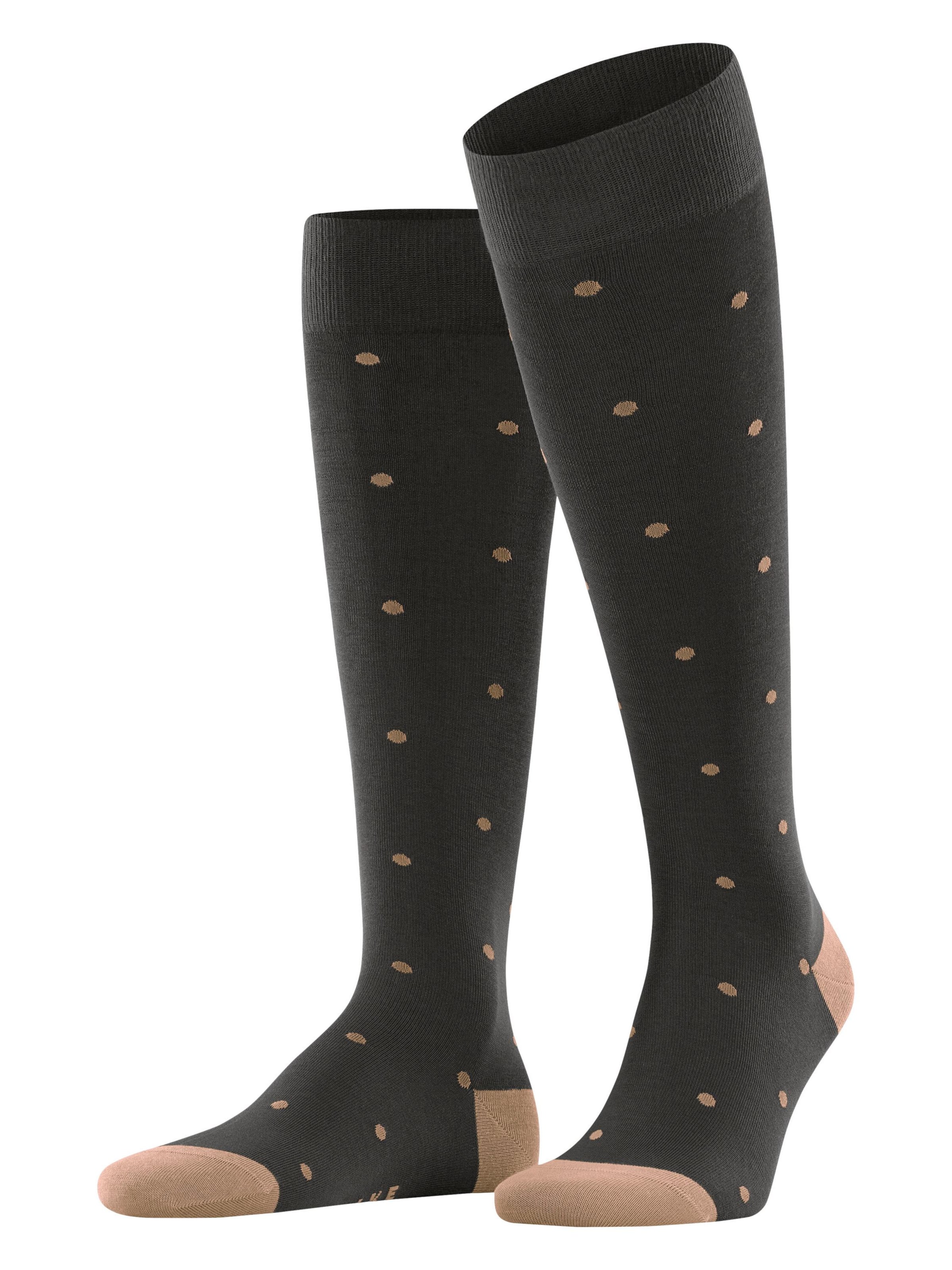 FALKE Kniestrümpfe 'Dot'‌‌‌‌‌‌‌‌‌‌ in Braun: Vorderseite