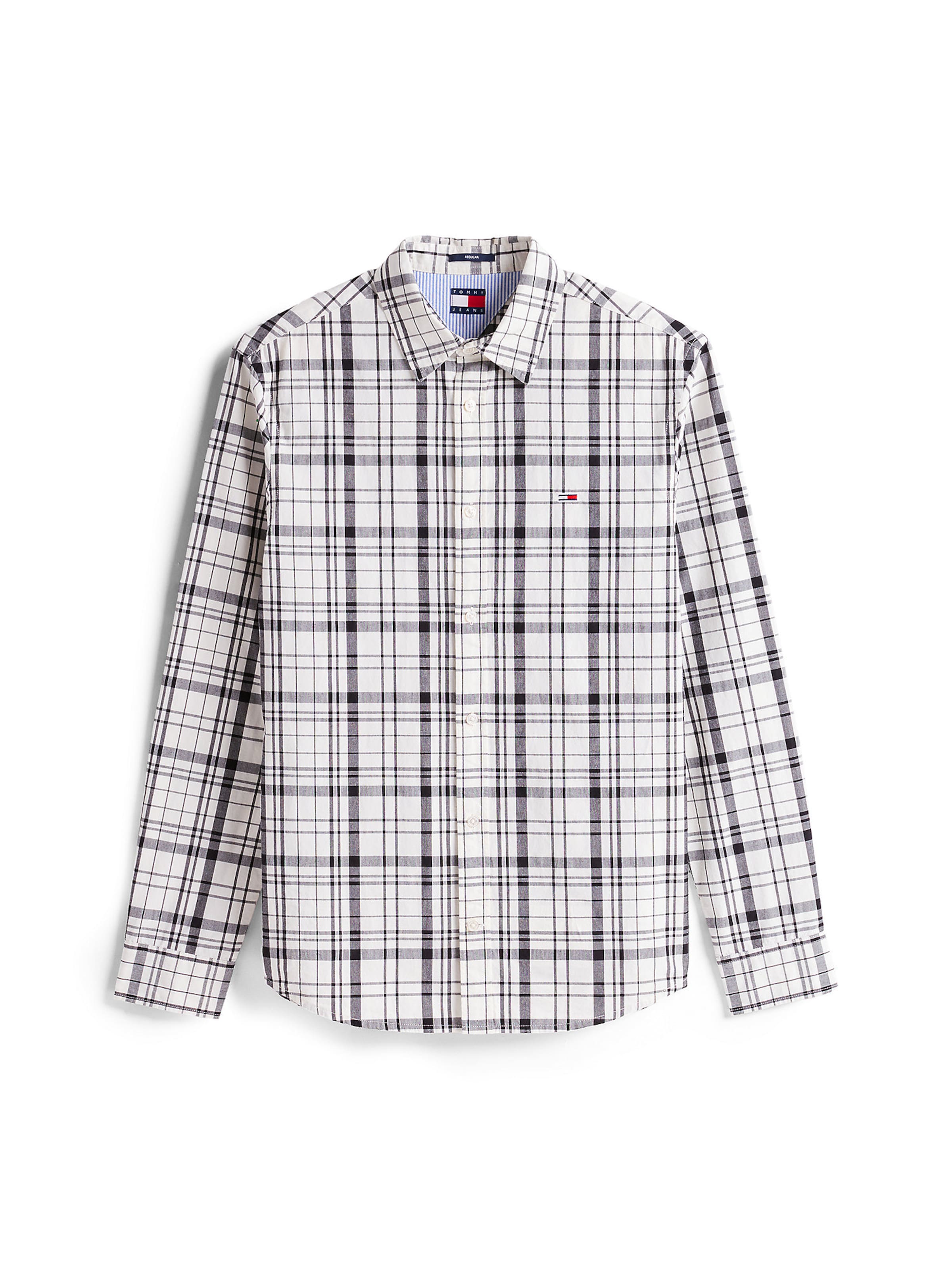 Tommy Jeans Regular fit Overhemd in Wit: voorkant