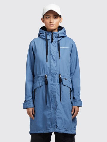 khujo Between-Seasons Parka 'Nanda' in Blue: front