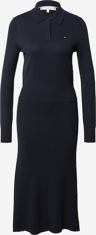 TOMMY HILFIGER - Vestido de punto en azul: frente