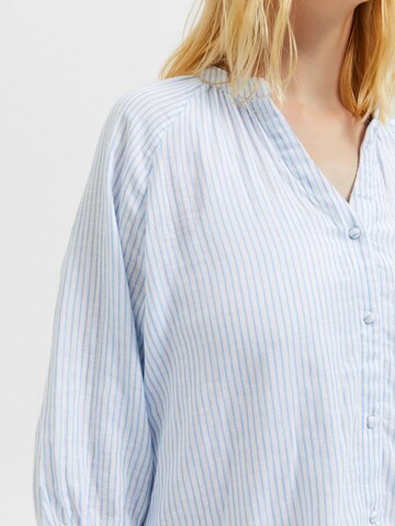 Selected Femme Curve Blouse in Blue