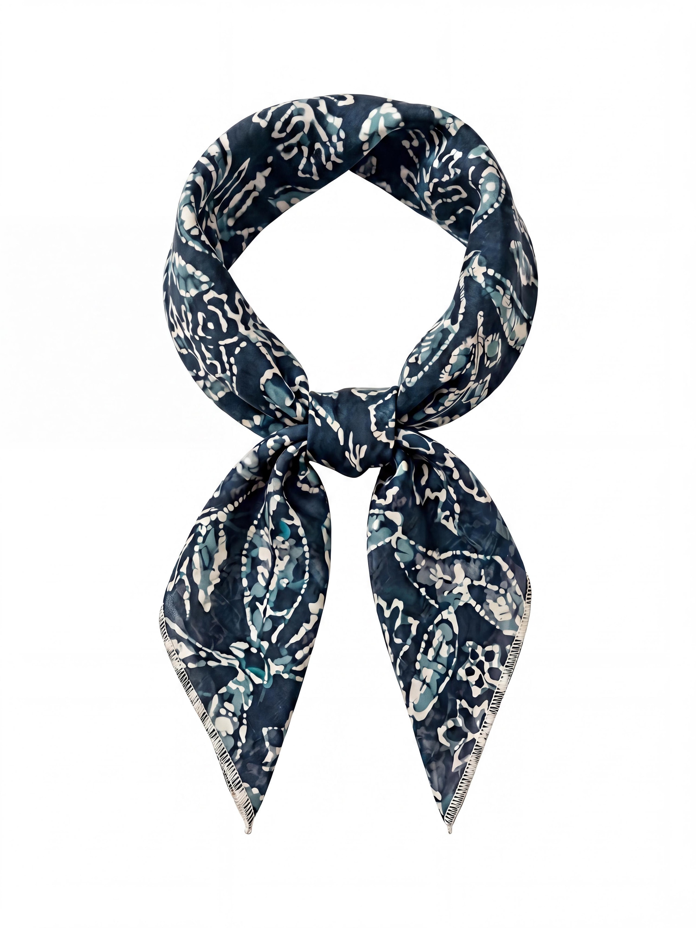 wundabaa Scarf 'Voile Bandana 65 x 65' in Blue: front