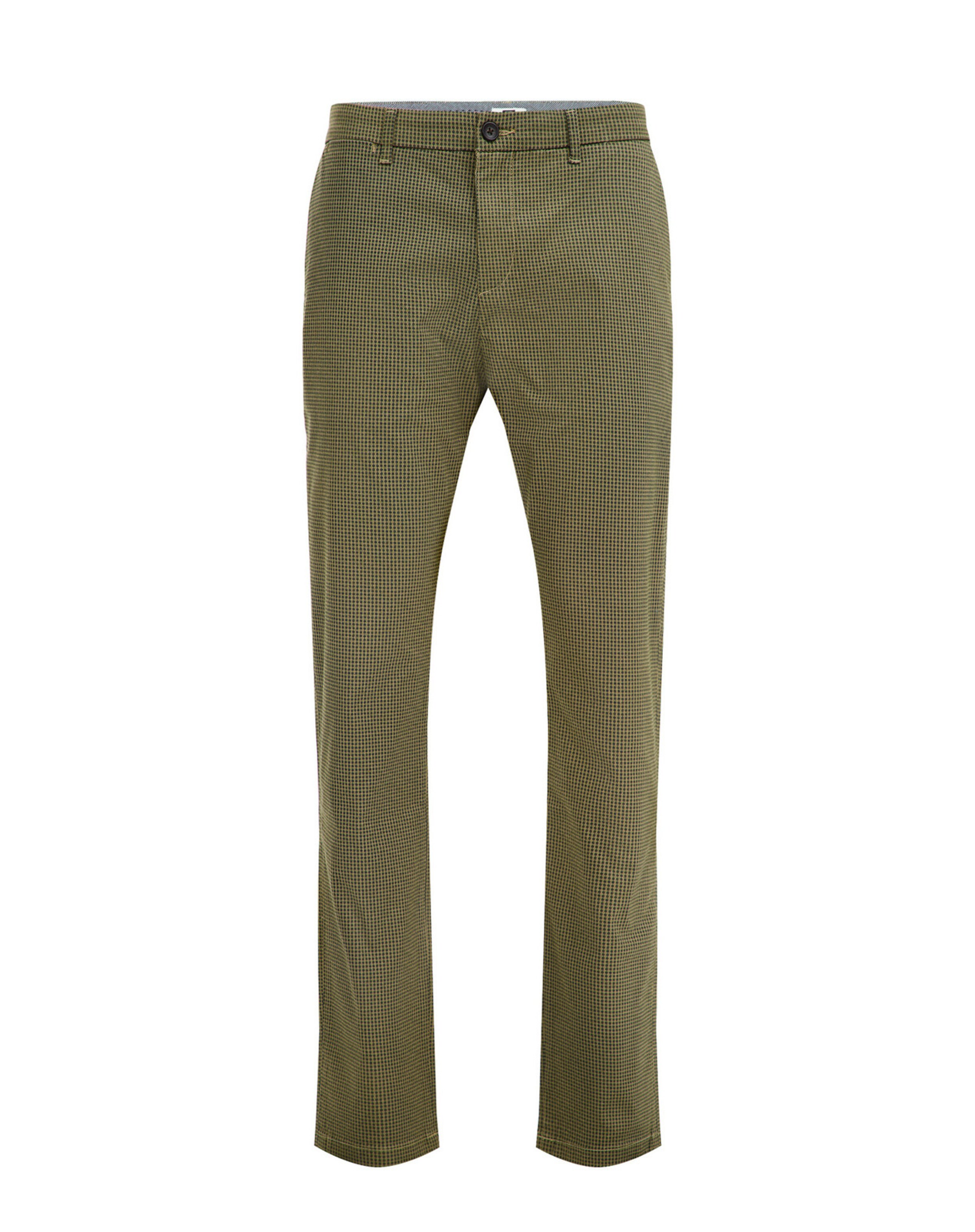 WE Fashion Úzky strih Chino nohavice - Zelená: predná strana