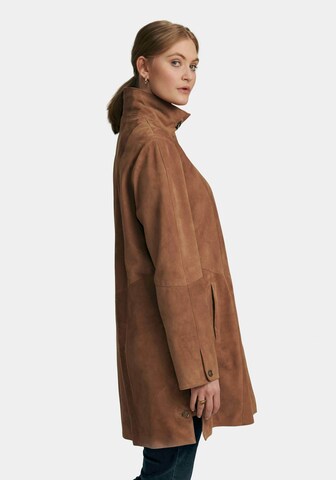 Anna Aura Between-Seasons Coat in Brown