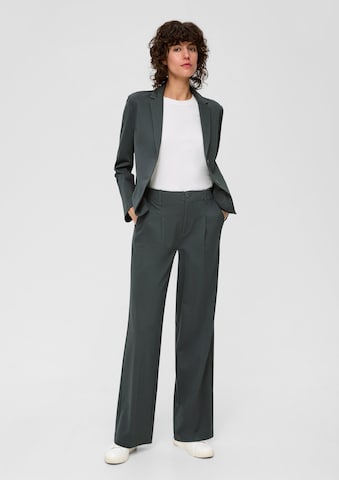 s.Oliver Wide leg Pleat-Front Pants in Grey