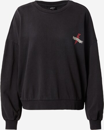 ONLY Sweatshirt 'LUCINDA' in Zwart: voorkant