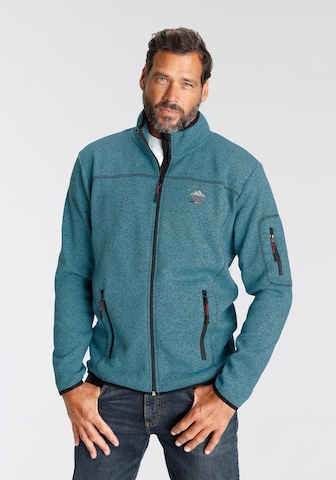 Man's World Fleece Jacket in Green: front