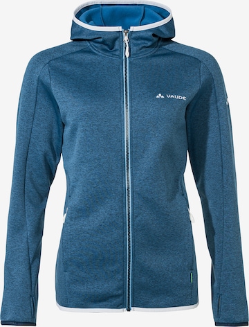 VAUDE Athletic Fleece Jacket 'Valsorda' in Blue: front