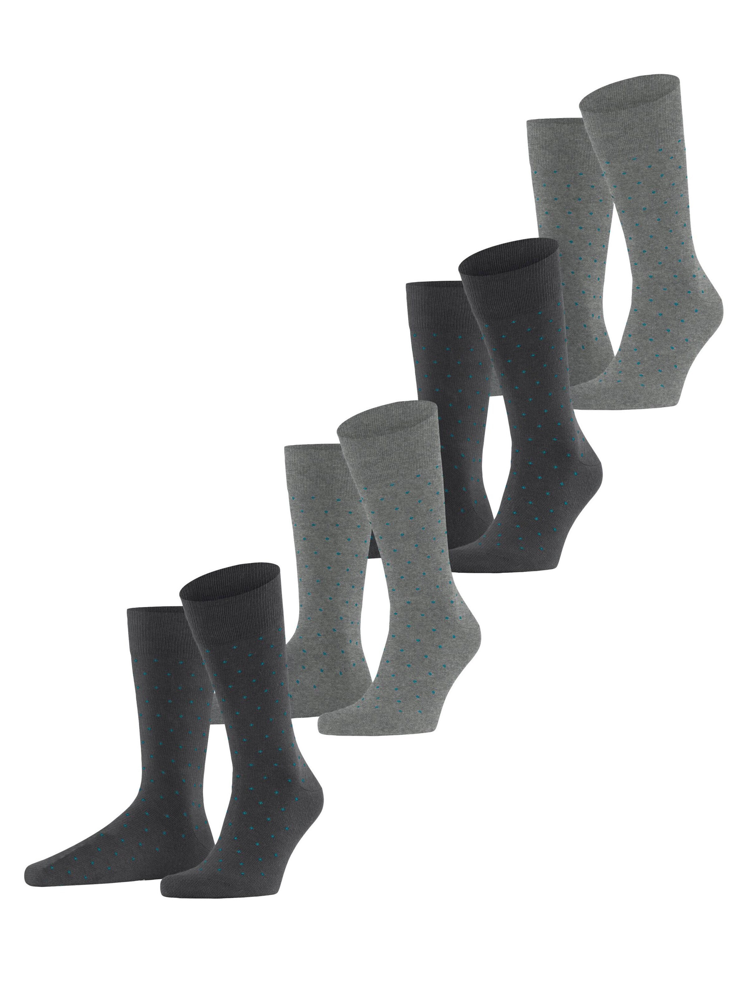 ESPRIT Socken 'Fine Dot 4-Pack' in Grau: Vorderseite