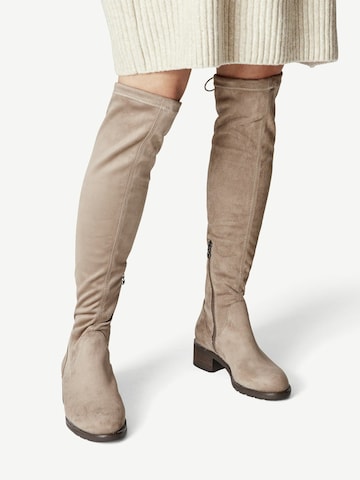 TAMARIS Over the Knee Boots in Beige