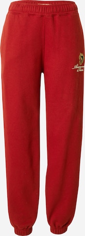 Abercrombie & Fitch Zwężany krój Spodnie ' SUNDAY' w kolorze czerwony: przód