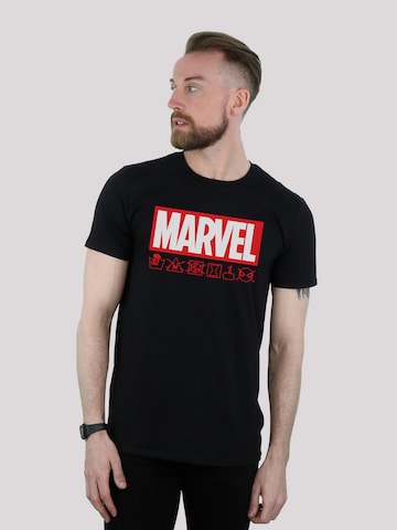 T-Shirt 'Marvel' F4NT4STIC en noir : devant