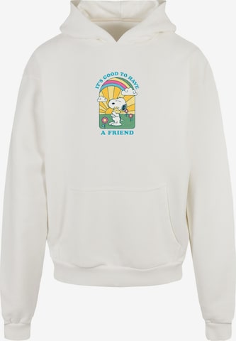 Merchcode Sweatshirt 'Peanuts - It's Good To Have A Friend' in Beige: front