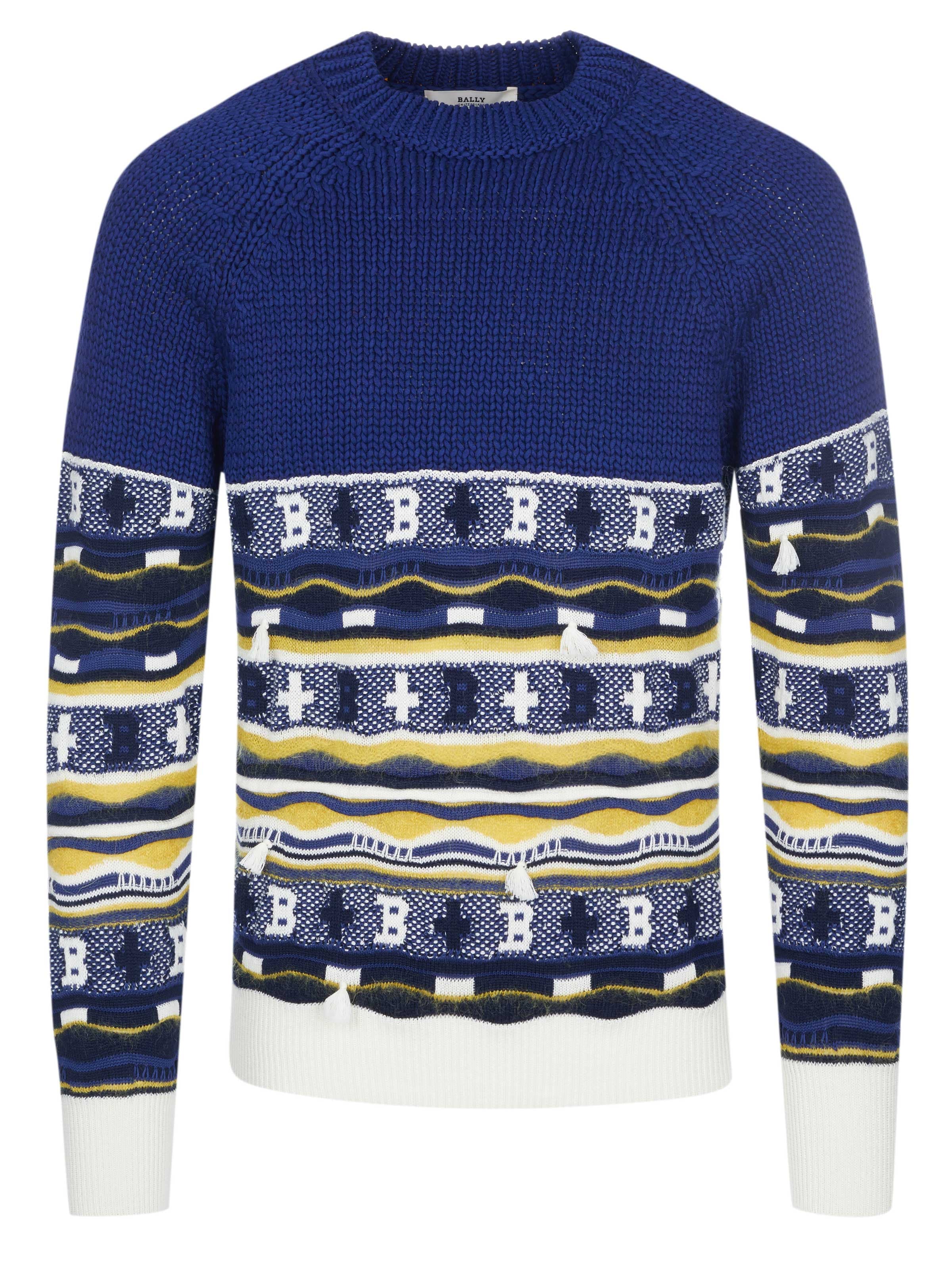 Bally Pullover 'Bally Pullover'‌‌‌ in Blau: Vorderseite