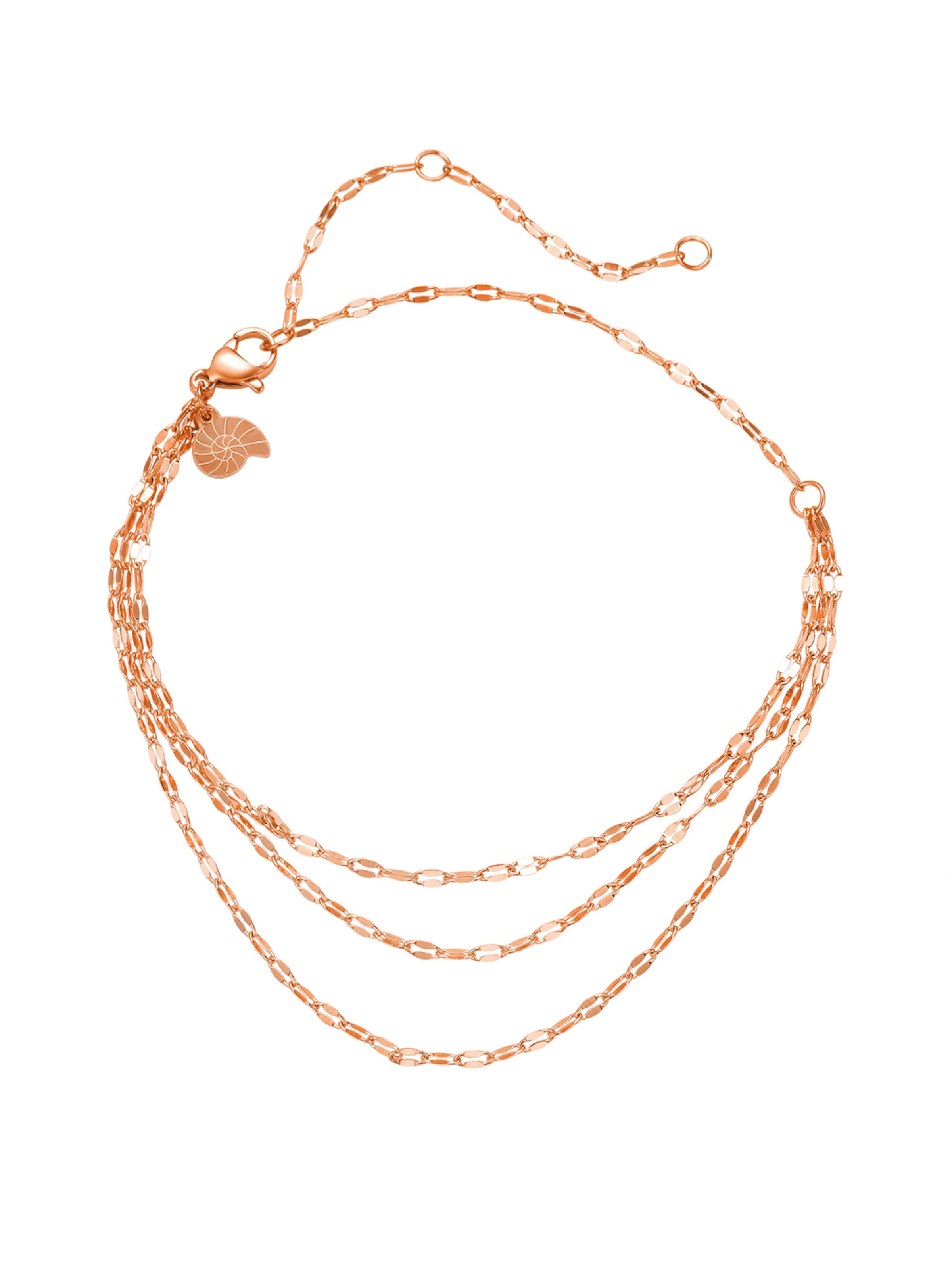 Gioiello per i piedi 'Rolo Trio' di Hey Happiness in oro: frontale