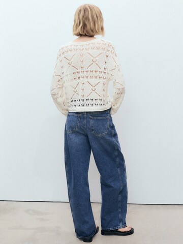 MANGO Sweater 'Joana' in White