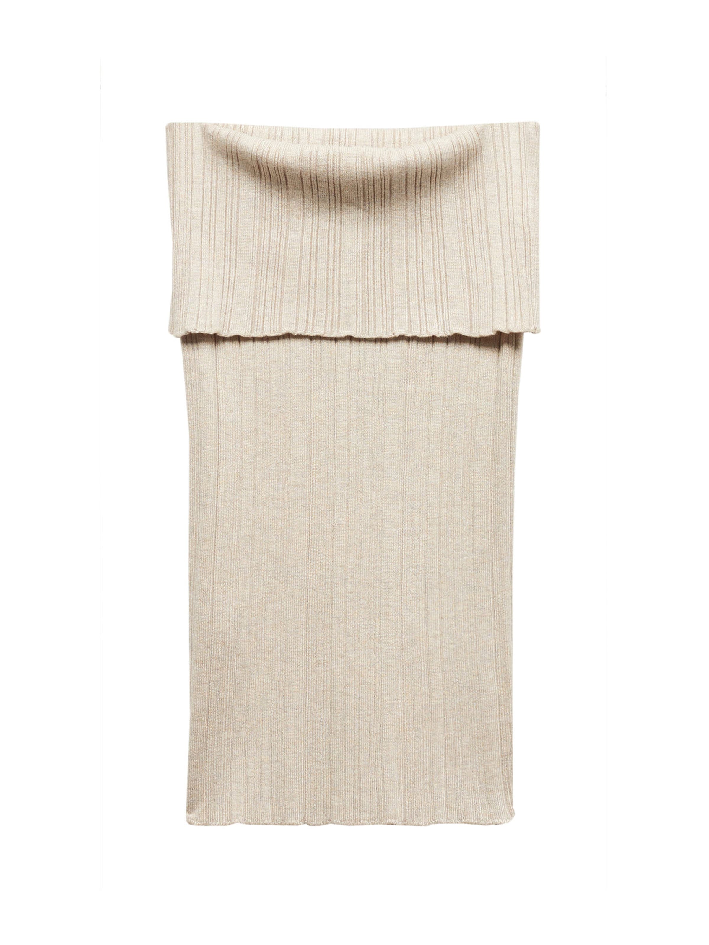 MANGO Broderad topp 'PAULINA' i beige: framsida